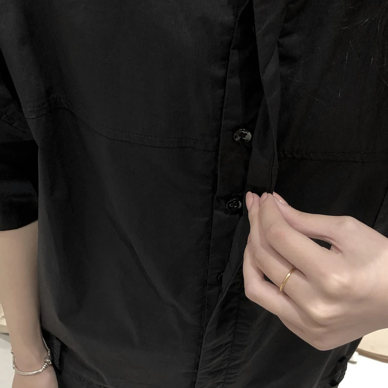 Summer women's new short sleeve coveralls solid color one-piece shorts low-end one-piece shorts cargo pants