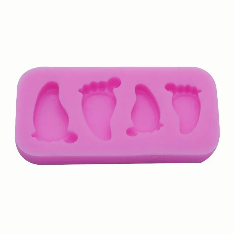 

Cute Baby Foot Silicone Fondant Mold DIY Cake Decorating Mould Chocolate Candy Cookies Cupcake Mold Kitchen Baking Tool