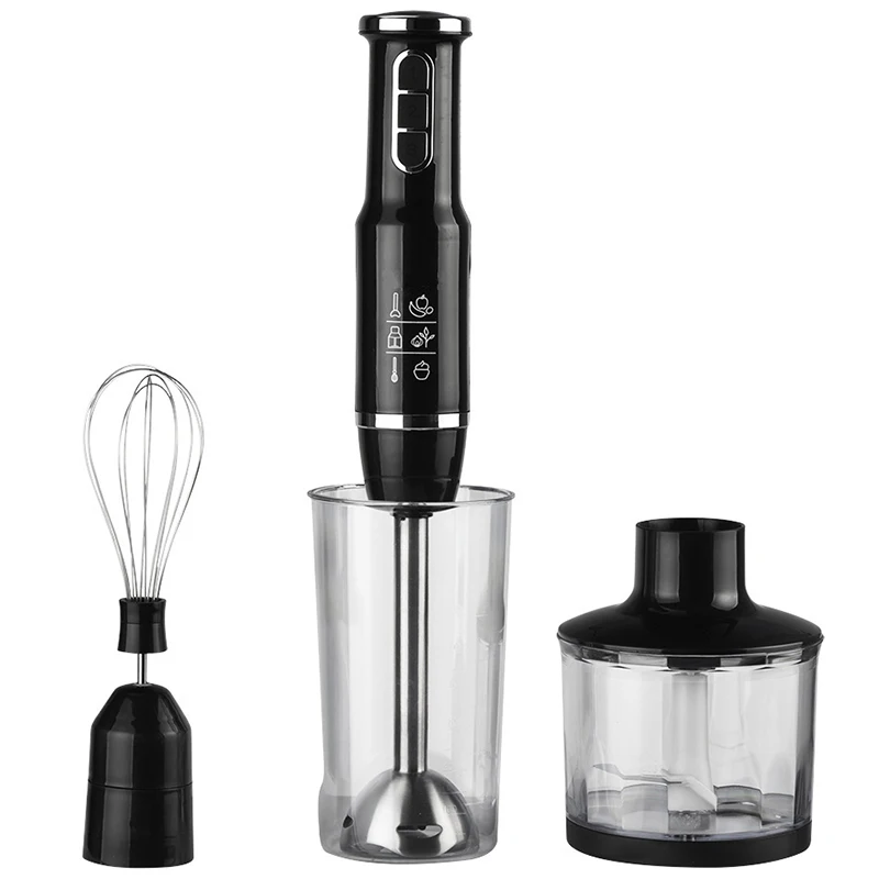 

4-In-1 Stainless Steel 750W Immersion Hand Stick Blender Mixer Vegetable Meat Grinder 500Ml Chopper Whisk 800Ml Smoothie Cup EU