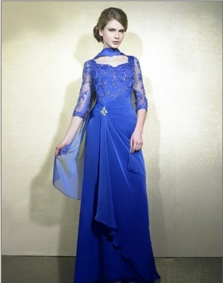 Синий Дизайн vestidos de festa кружевные длинные синие hl Вечерние Элегантные платья вечерние платья с жакетом - Цвет: Синий