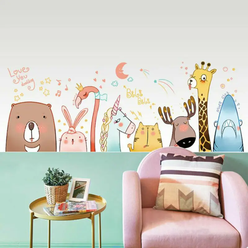 

Removable Family Animals Cute Wall Sticker Room Home Wall Decals Wall Decor DIY Wall Stickers