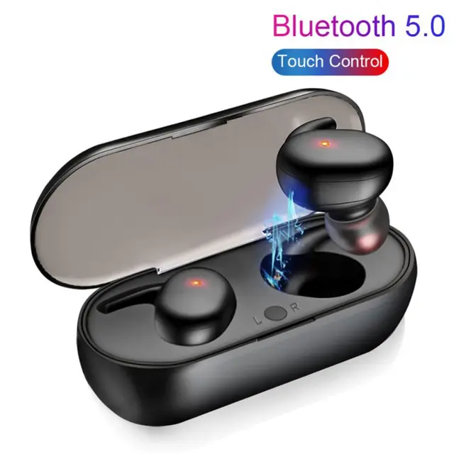 US $7.69 Bluetooth Earphone 5.0 Mini TWS Wireless Headset Fingerprint Touch Control Sport Ear Stereo Cordles