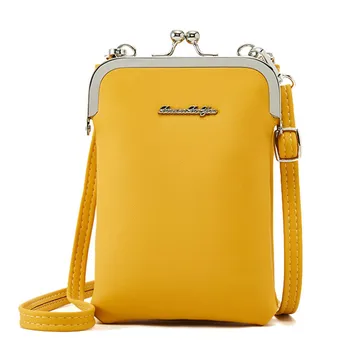 

New Women Leather Mini Crossbody Messenger Bag Colorful Small Cellphone Bag Female Fashion Daily Use Shoulder Bags Ladies Purse