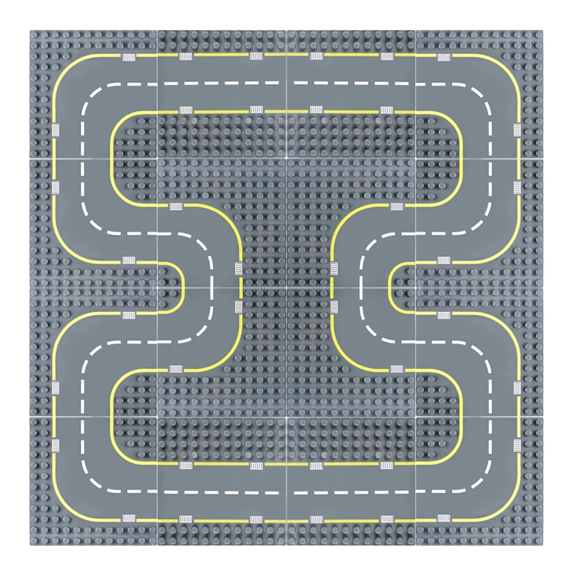 

City Traffic Base Plate For Big Size Blocks Bricks Baseplate Board DIY Building Blocks Sets Parts Building Toy for Children Gift