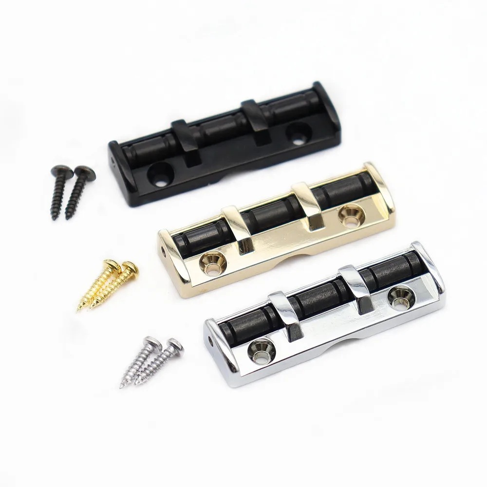 6 String Metal Guitar Roller Nut 3 Saddles With Screws Compatible For Strat or Tele Electric