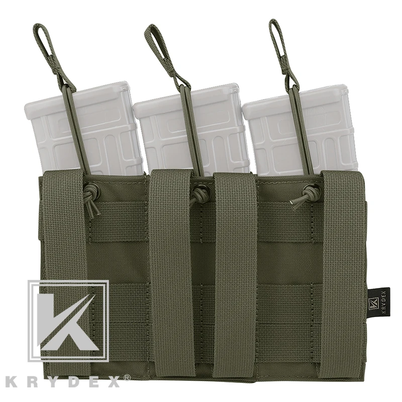 5.56 .223 Modular Triple Magazine Pouch Tactical Open Top MOLLE PALS Mag Carrier For Outdoor Shooting Hunting RG