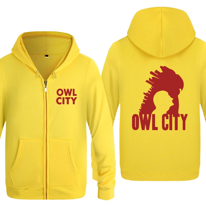 Adam Young Owl City Rock Band толстовки мужские мужская молния с капюшоном флисовые толстовки кардиганы - Цвет: HUAY HOT