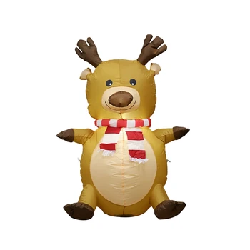 

4 Ft Christmas Inflatables Christmas Deer Elk with LED Lights Christmas Outdoor Yard Decoration