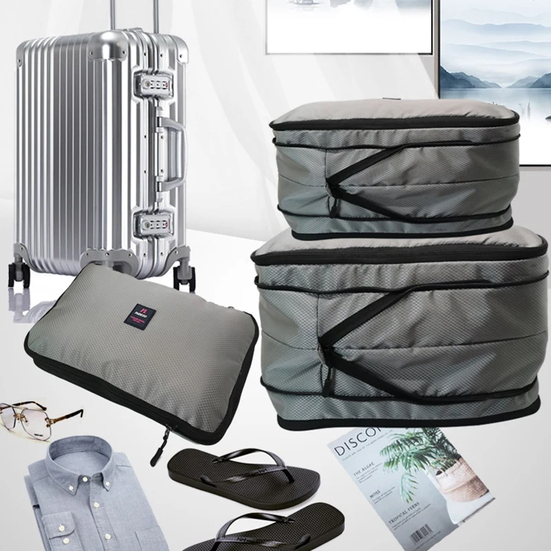JHD-3Pcs/набор Дорожная сумка для хранения одежды аккуратный Чехол Органайзер для багажа портативный контейнер водонепроницаемый чехол для хранения