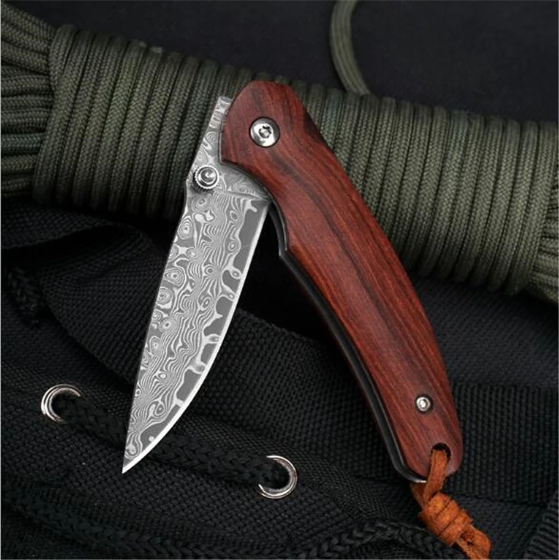 KH31 damascus foldig knife EDC Pocket knife tool (2)