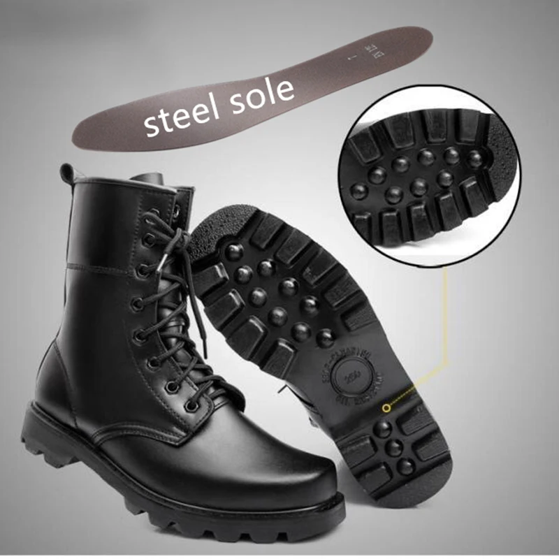 Billig UPUPER Combat Männer Stiefel Winter Schuhe Männer Military Stiefel Wasserdicht Leder Armee Stiefel Männer Sicherheit Arbeit Schuhe Männer 2019