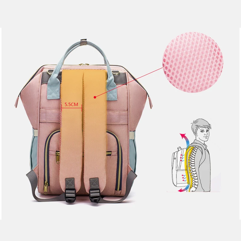 Diaper Bag Baby Care Mummy Maternity Bag Large Storage Travel Waterproof Antifouling Backpack Stroller Bag Nappy Bag