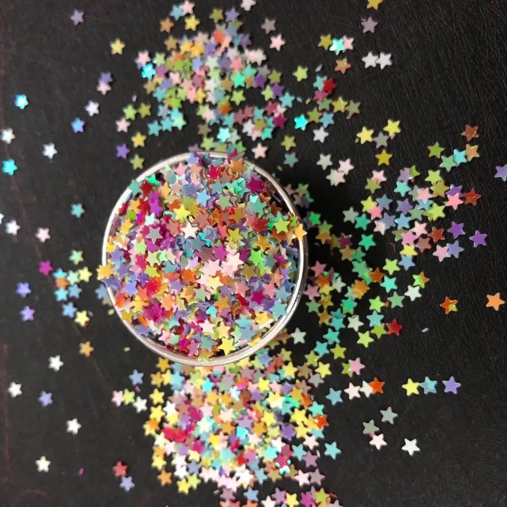 10 г/упак. 3 мм до 4 мм звезда блесток наполнитель DIY лук и ремесло материал ручной работы - Цвет: mixed color