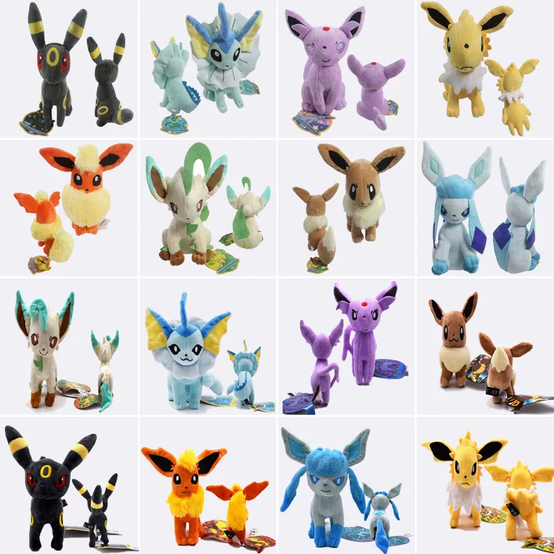 16 ~ 20 см EEVEE Espeon из анимационного сериала &quotPeluche Umbreon Jolteon Glaceon Вапореон Flareon Leafeon