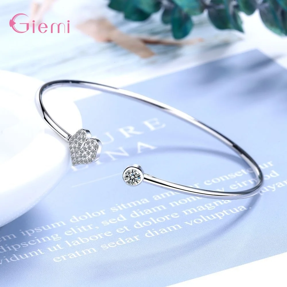 Butterfly Dragonfly Heart Charm Bangles 925 Sterling Silver Bracelets For Women Crystal Cuff Bracelet Zircon Jewelry Butterfly Dragonfly Heart Charm Bangles 925 Sterling Silver Bracelets For Women Crystal Cuff Bracelet Zircon Jewelry