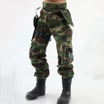 

1/6 Scale US Army Jungle Camouflage Combat Pants Pistol Set Dagger Set Pants Model for12"Action Figures Doll Clothing Collection