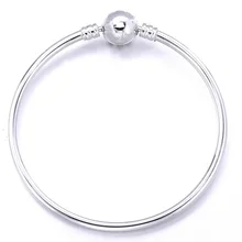 Подлинный 925 пробы серебряный браслет шар Круговая застежка зажим подходит браслет подходит для женщин шарик Шарм DIY Европа ювелирные изделия