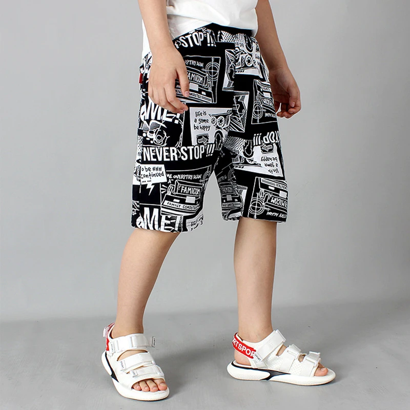 IENENS Boys Beach Shorts Children Breathable Boardshorts Summer Kids Baby Boy Casual Loose Shorts Mid Pants Letter Bermudas boys shorts