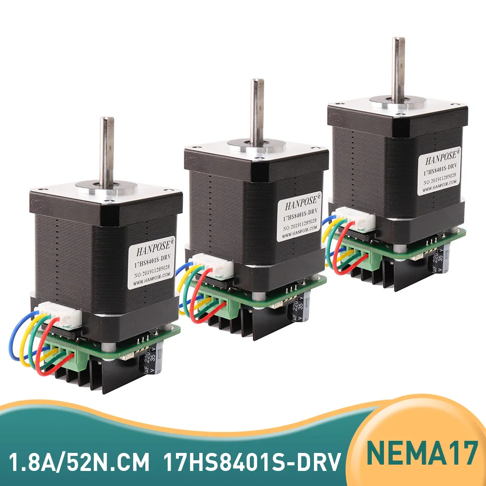 

3PCS Nema17 Integrated Machine Motor 17HS8401S-DRV 42 Stepping Motor Driver Integrated Machine Control Board For CNC Milling