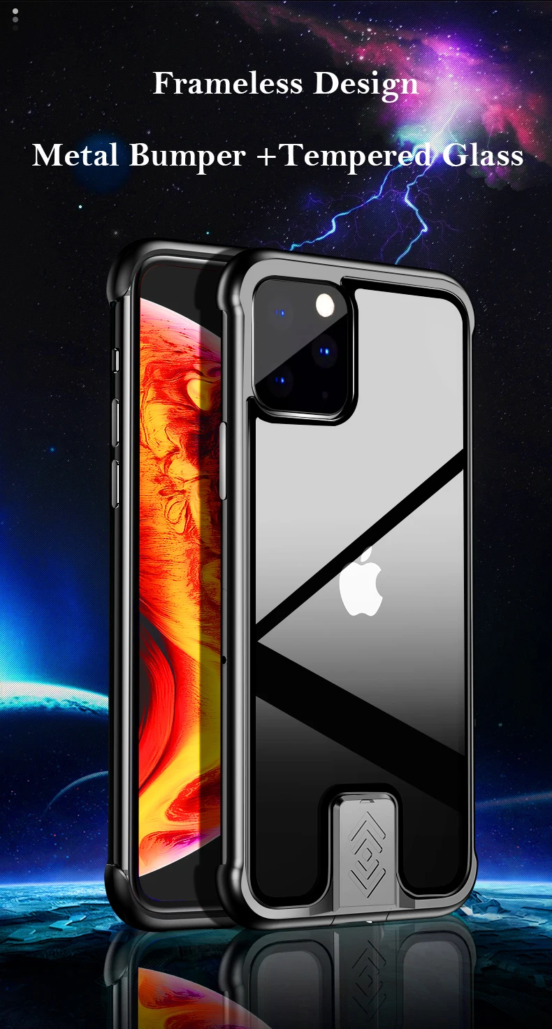 Полное покрытие металлический чехол из закаленного стекла для телефона для iPhone 6S 7 8 Plus X XS 11 Pro Чехол для MAX XR Push-pull защитный чехол Coque Capa