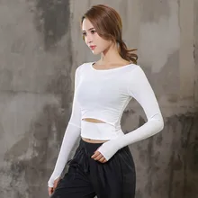 Zhangyunuo женский спортивный короткий топ куртка для бега с длинным рукавом спортивная толстовка для йоги куртка для фитнеса Спортивное пальто