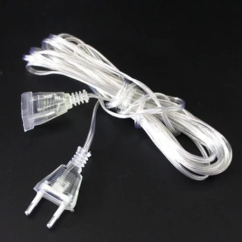 

5M LED Curtain Icicle Fairy Christmas String Light Power Extension Cable Plug Extender Wire For Garland Wedding Party Lamp Decor