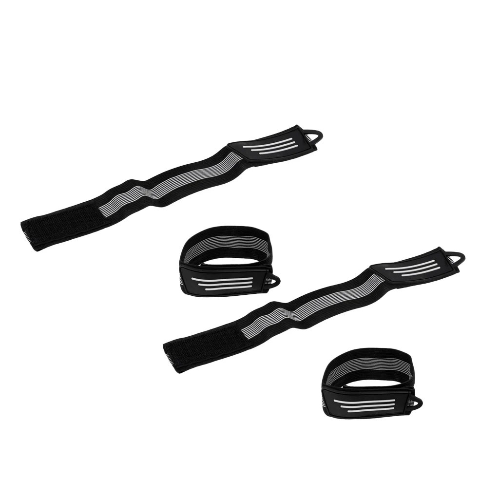 4 pcs High Visibility Reflective Wristbands Belt Ankle Strap Bands Running Cycling MTB Mountain Rode Bike Pants Leg Strap Clip