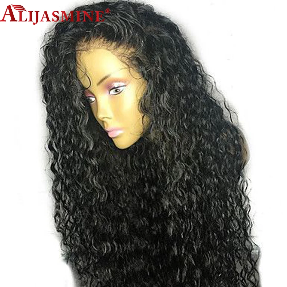 

150% Density Peruvian Remy Hair Wigs For Women Preplucked 13x6 Deep Part Lace Front Curly Human Hair Wigs Natural Black Color