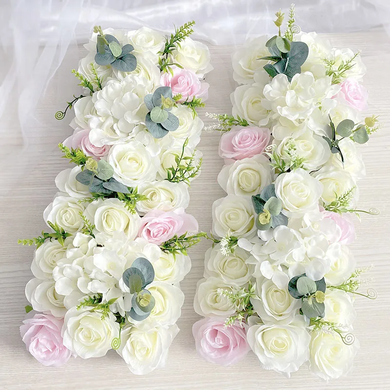 Artificial Peony Rose Hydrangea Row Wedding Background Fake Flower Wall Decoration DIY Combination Wedding Arch Arrangement