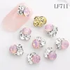 10pcs/pack 3d Crystal Nail Stones 8.6*7.6cm Gold Bottom AB Protein Glitter Diamond Pile Drill Alloy Nail Jewerly Rhinestones#11 2