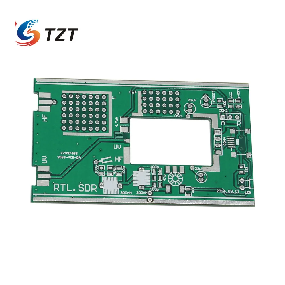 TZT программное обеспечение определение радио 100 кГц до 1,7 ГГц UV HF RTL SDR USB тюнер приемник CW FM VHF UHF AM(NFM WFM) DSB LSB DIY Kit
