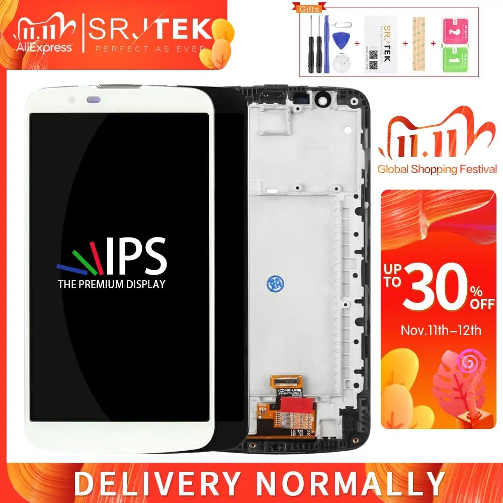 10 шт./лот для LG K430DS LCD K10TV K430TV K430dsY сенсорный экран Рамка дигитайзер матрица LTE K430 K10