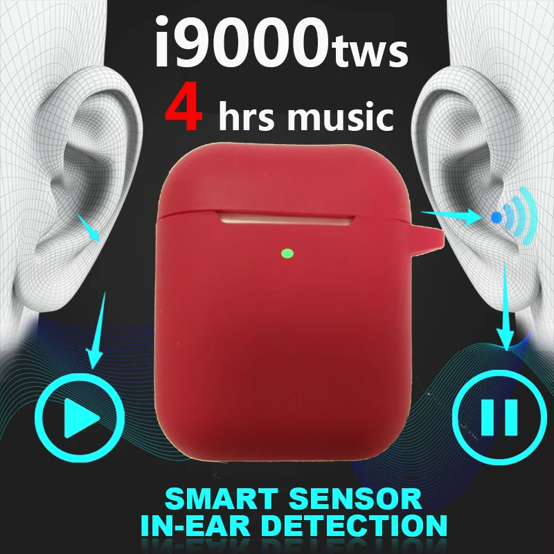 

i9000 tws bluetooth 5.0 Earphones Smart Sensor Pop-up headset 1:1 clone Super bass earbuds earphones with mic for phone