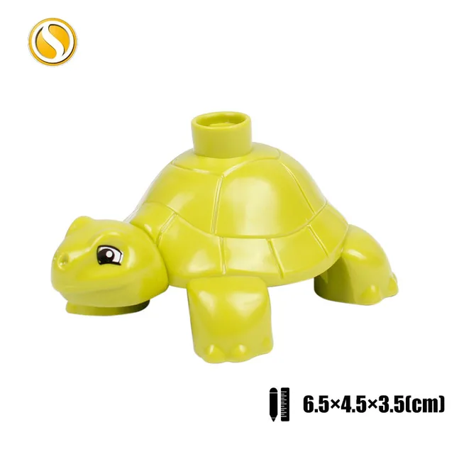 Original Big Size Assemble Building Blocks Accessory Toys For Children Compatible Big Size Animals Sets Zoo Bricks Baby Gifts Tortoise