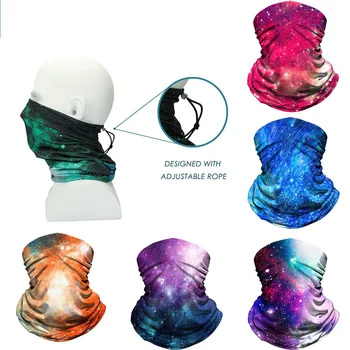 

6pc Outdoor Turban Mask Dust Wind Uv Sun Neck Gaiter Tube Mask Headwear Scarf Silk Head Scarf Foulard Femme Facemask Cachecol