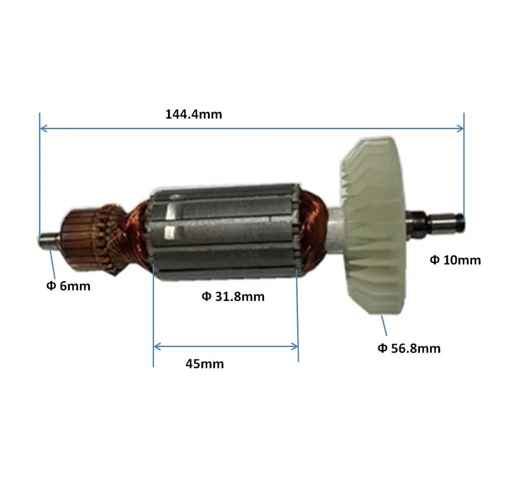 220-240 В арматура роторный якорь 518837-6 замена для Makita 9528NB 9526NB 9527NB 9527 9526 9528 угловая шлифовальная машина