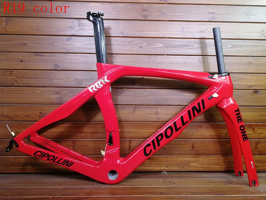 Cipollini RB1K T1100 3k углеродная рама для дорожного велосипеда гоночный набор углеродных велосипедов глянцевый Сделано в Тайване can XDB корабль - Цвет: R19