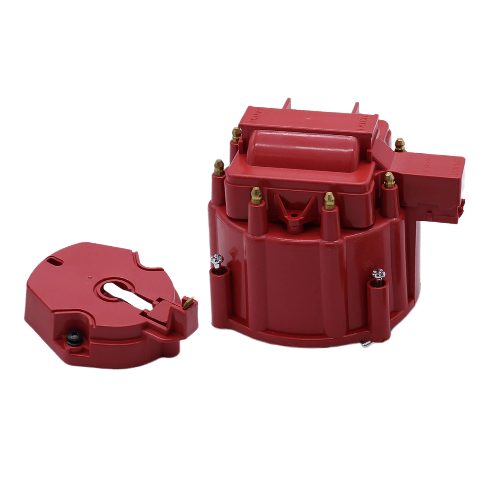 Red HEI Distributor Cap & Rotor Kit For SBC 305 350 454 Aluminum shaft