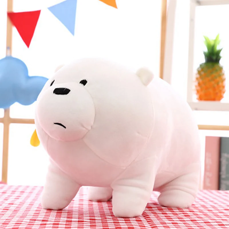 polar bear 1 40 см Мультфильм Мы Голые Медведи Плюшевые игрушки панда Белый Коричневый медведь мягкие животные куклы мягкие игрушки Дети Kawaii кукла детский подарок - Цвет: polar bear 1