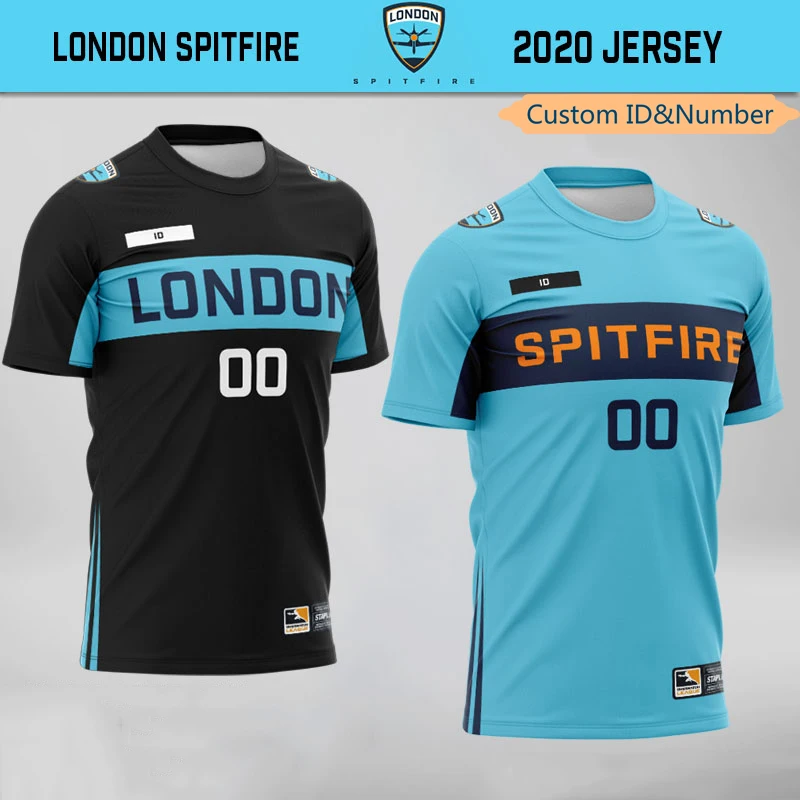 

OWL E-Sports Team London Spitfire Uniform Jerseys Fans Tshirt Custom ID T-shirt For Men Women Customized Name Tees Shirt