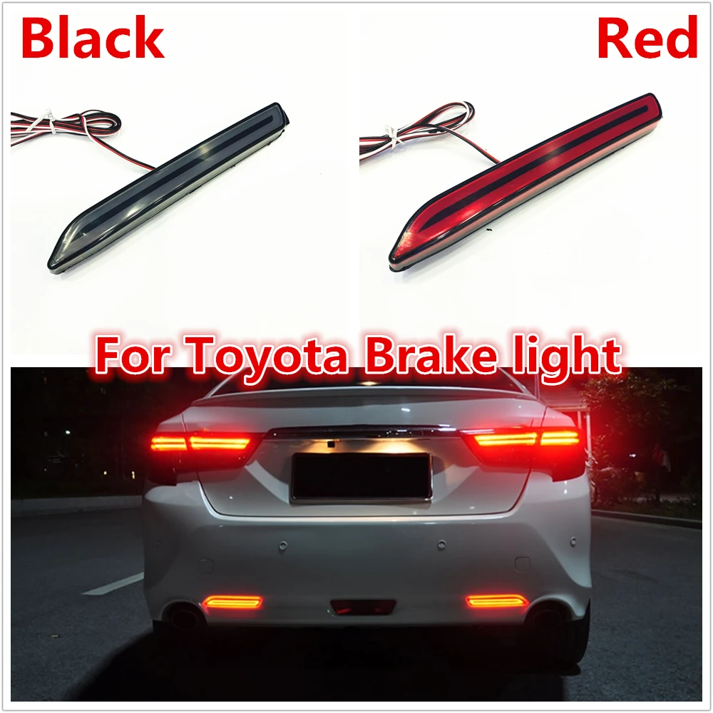 LEDIN Toyota RAV4 Scion xDBlack Smoked Lens LED Bumper Reflector Tail Brake Light 