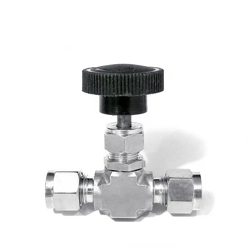 

Stainless 304 316 Double Ferrule Fitting Instrument Needle Valve Panel Mounted 2000 psi