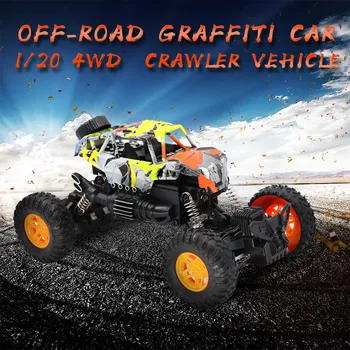 

kids toys игрушки 1/20 2.4G 4WD Remote Control Graffiti Off-Road Vehicle RC Buggy Pickup Car Toys наклейки наклейки Accessories