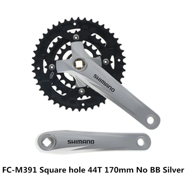 Square No BB Silver SHIMANO ACERA FC-M391/FC-M390 Звездочка для горного велосипеда 9/27 скоростей звездочка/квадратное отверстие 22-32-44т 170 мм абсолютно - Цвет: Square No BB Silver
