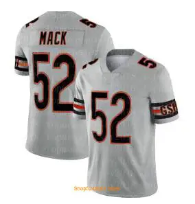 Мужские 52 Khalil Mack Джерси 34 Walter Payton 10 Mitchell Trubisky 100th anniversary 39 Jackson Футбол сшитые медведи майки - Цвет: 5