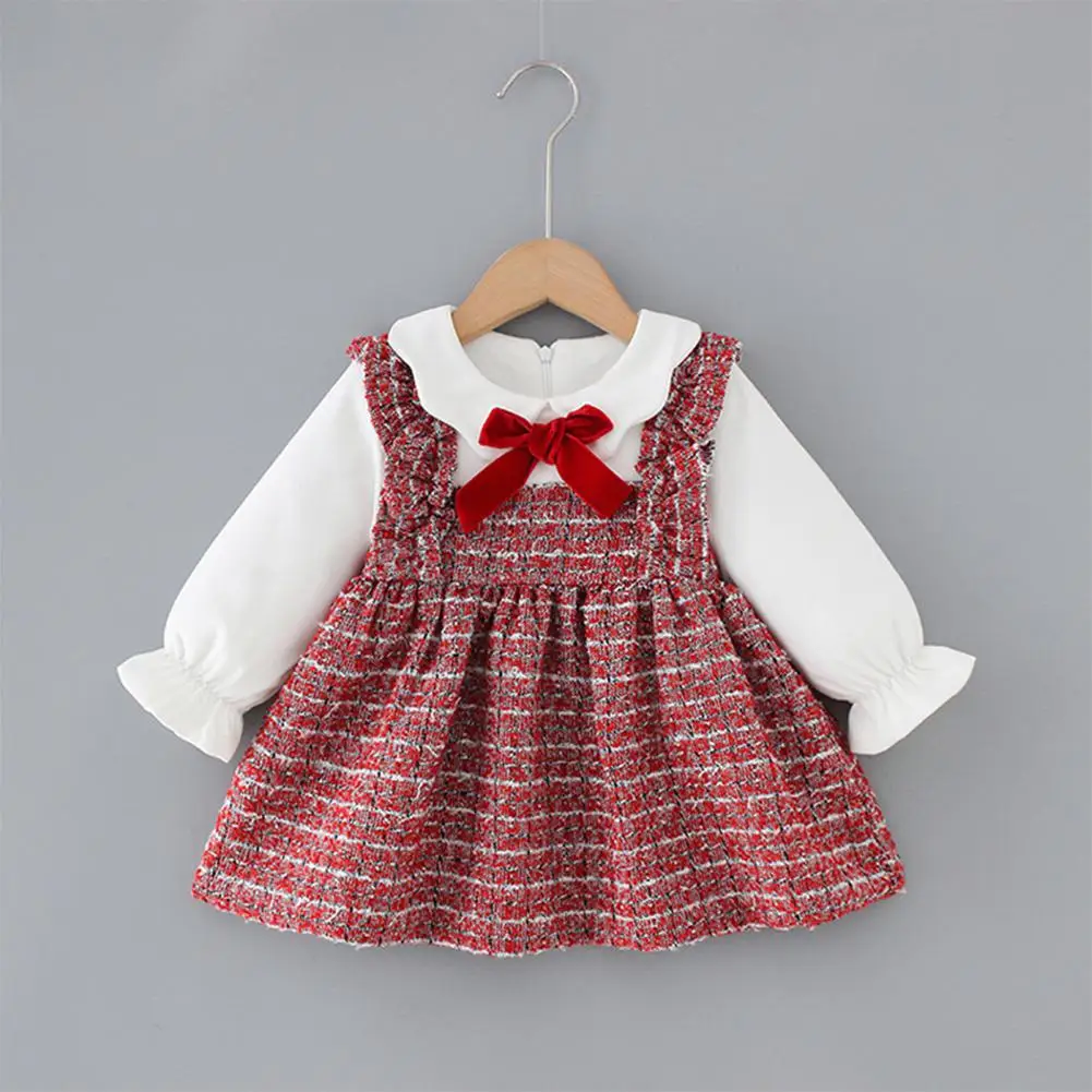 Plus velvet Kuulee Одежда для маленьких девочек; модное зимнее платье для малышей; бархатное платье принцессы с фальш-оборками и принтом; одежда - Цвет: Plus velvet