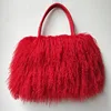 Winter Real Mongolia Lamb Fur Handbag Women Casual Tibet Long Hair Natural Fur Shoulder Bag Genuine Tote Bags Femme 5