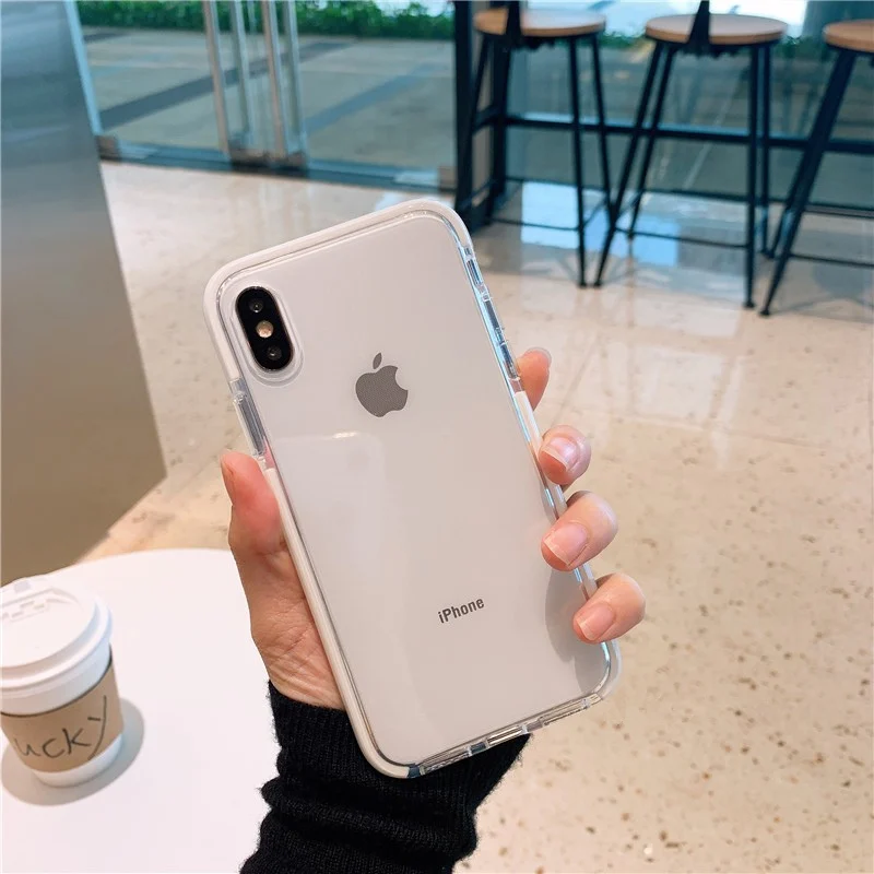 Прочный противоударный чехол s для iphone 7 plus чехол для телефона iphone xr 8 6 7 6s plus xs max x уплотненный бампер Прозрачный чехол для 7 8plus