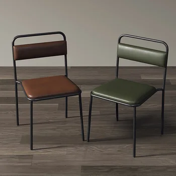 

Nordic Light Luxury Dining Chair Modern Minimalist Home Chair Industrial Style Leisure Iron Cafe Restaurant Lounge Creative