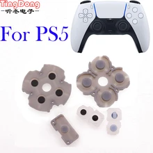 

50 Sets Soft Rubber Silicone Conductive Adhesive Button Pad keypads for Sony PS5 Playstation 5 Game Controller Repair Parts